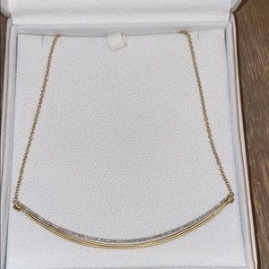 Meira T Gold Diamond Bar necklace 14K yellow gold